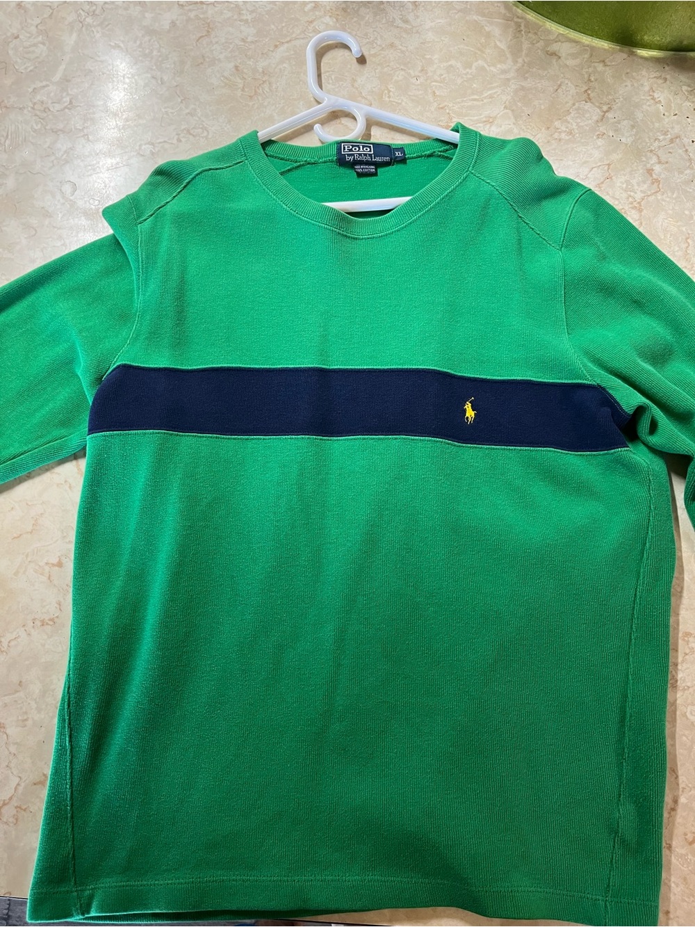 Ralph Lauren Green Cotton Crewneck Sweater